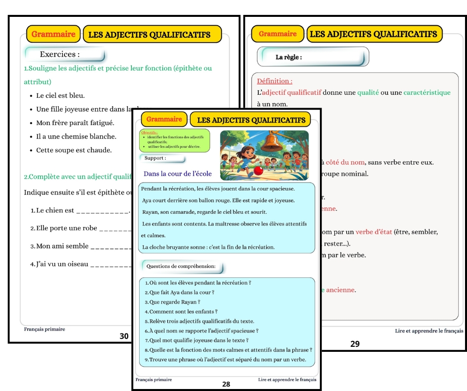 Lire et apprendre le français – Le compagnon idéal des élèves du primaire design sans titre (11)