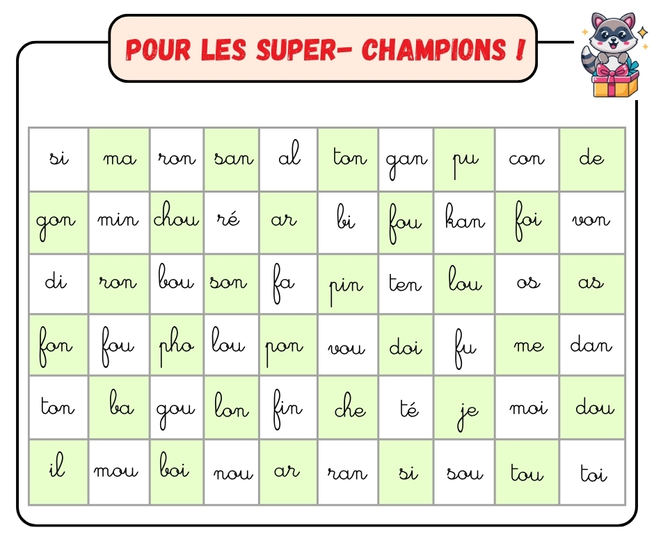 mon cahier de syllabes partie 2