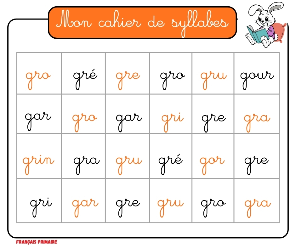 mon cahier de syllabes partie 2