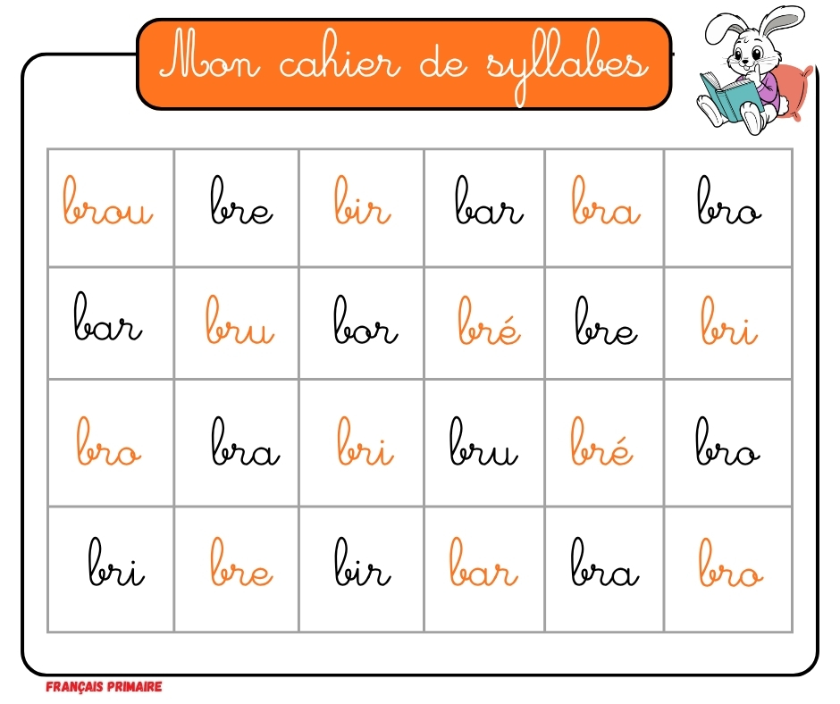 mon cahier de syllabes partie 2