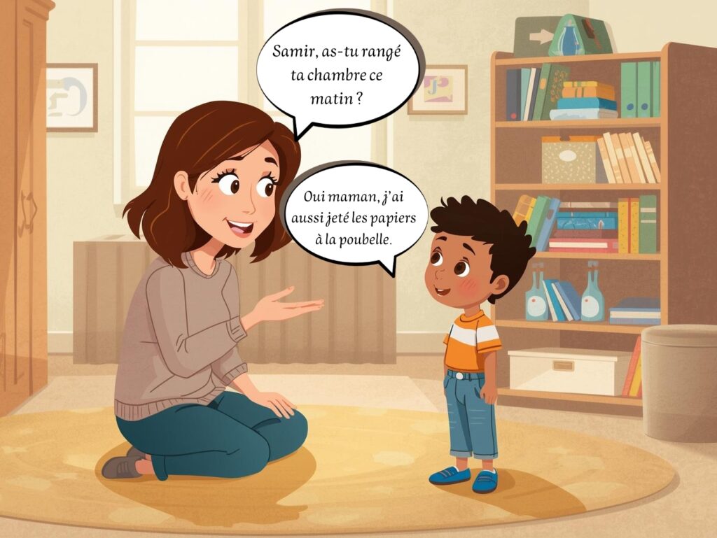 samir, as tu rangé ta chambre ce matin