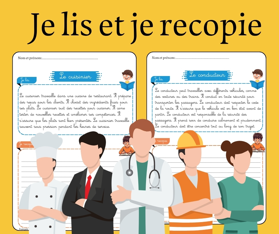 je lis et je recopie