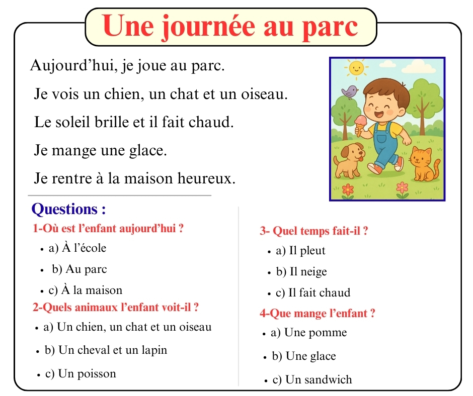 Ressource Numérique de Lecture pour Enfants les animaux apprendre en s’amusant