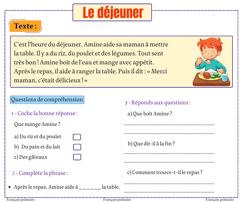 La joie de lire en français