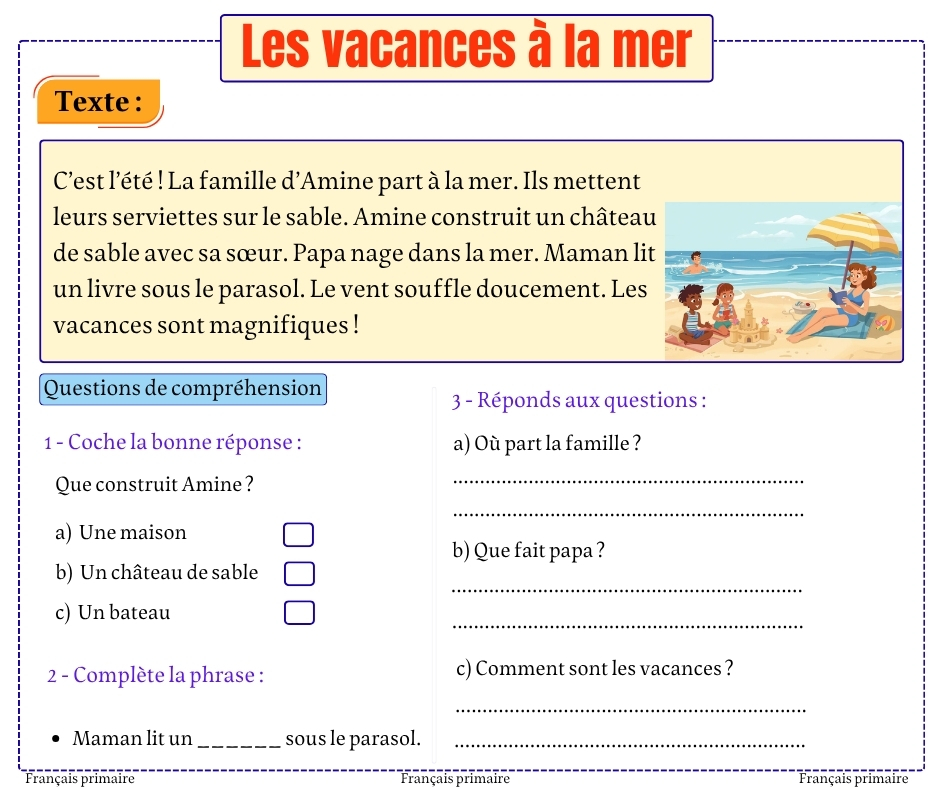 La joie de lire en français