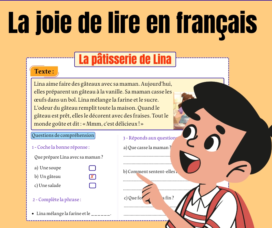 La joie de lire en français