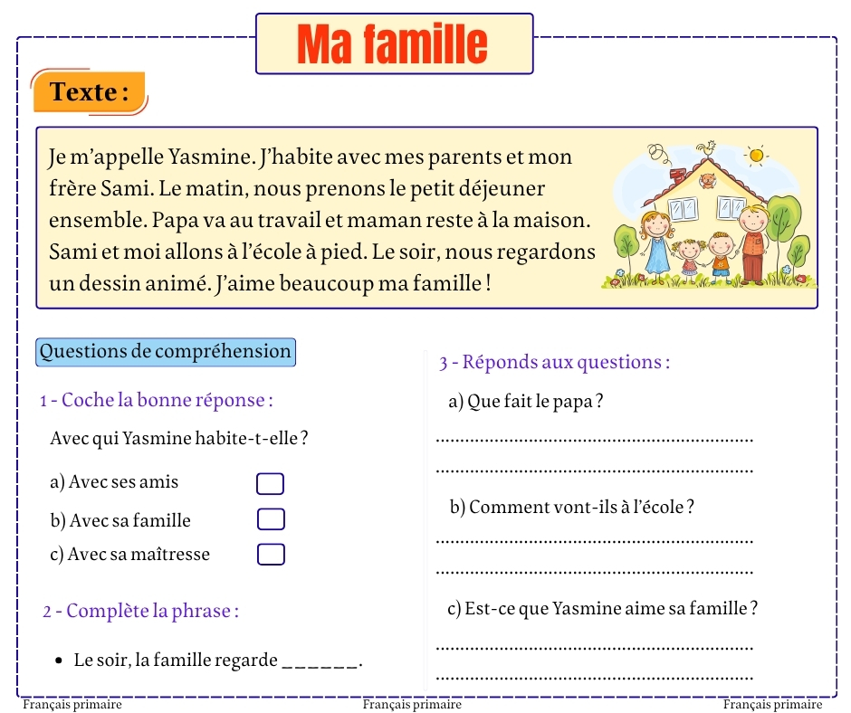 La joie de lire en français